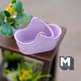 Dollhouse Supplies Fairy Garden Flower Basket 1:12 Scale Miniature Metal Flower Caddy Planter Basket 1-5/8 inch long (purple) - I016