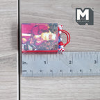1:12 Scale Miniature Christmas Gift Bag with Rope Handles, 1-7/16 inch tall, DIY Dollhouse Supply