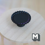 Miniature Pedestal Cake Stand Dollhouse Supplies Bakery Food Serving Platter Display Stand 11/16 inch tall  (black) - G021