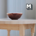 1:12 Scale Miniature Ceramic Crackle Glaze Bowl, Patterned Outside, 1-3/16 inch dia., DIY Dollhouse Supply (brown)
