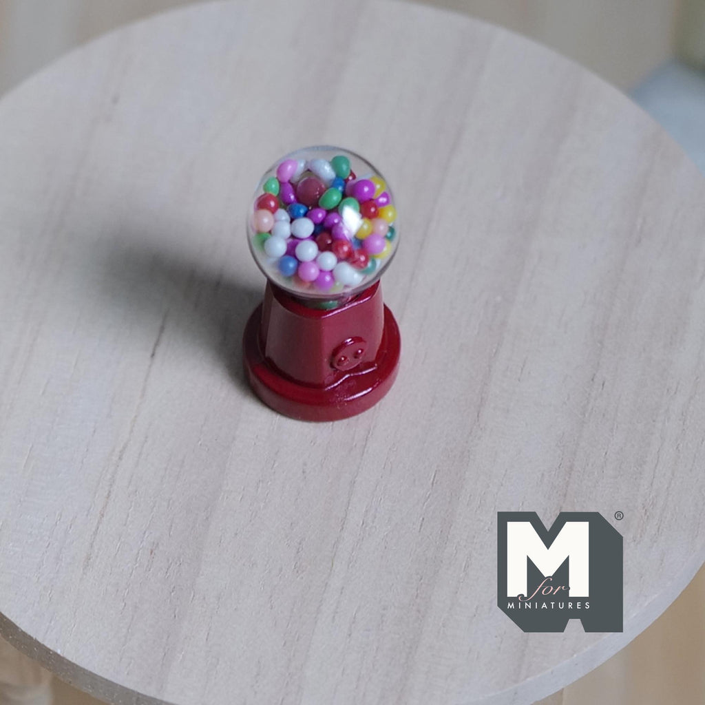 1:12 Dollhouse Supplies decoration miniature table top gumball machine (made with metal) - E015