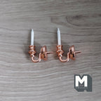 1:12 Scale Miniature Metal Wall Candle Sconces, Set of 2, 1-3/16 inch tall, DIY Dollhouse Supply (champagne)