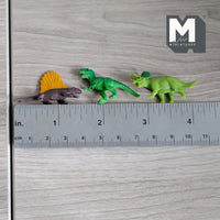 Dollhouse Miniature 1:12 Scale Kid's Dinosaur Toy Set of 3 , 1-9/16 inch long (plastic) - G037