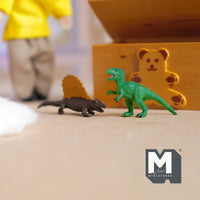 Dollhouse Miniature 1:12 Scale Kid's Dinosaur Toy Set of 2 , 1-9/16 inch long (plastic) - G037