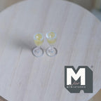 Miniature Sparkling Wine Glasses 1:12 Scale Dollhouse Supplies White Wine Set of 2 , 7/8 inch tall  - E084