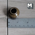 1:12 Scale Miniature Ceramic Flower Pot with Speckled Glaze, 13/16 inch tall, DIY Dollhouse Supply (brown)
