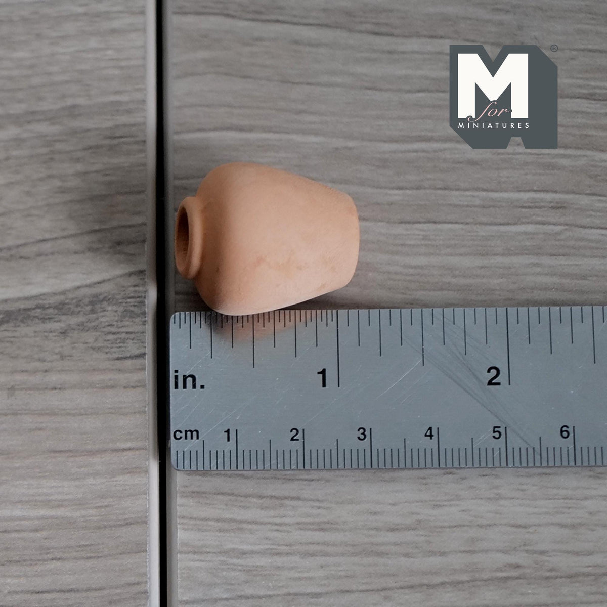 1:12 Scale Miniature Clay Plum Shaped Vase, 1 inch tall, DIY Dollhouse Supply