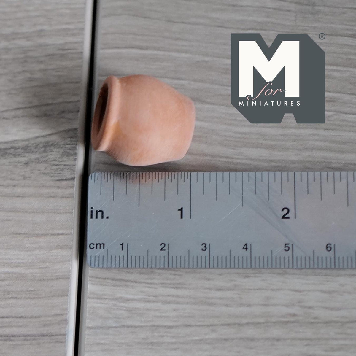1:12 Scale Miniature Terracotta Clay Planter, Round Belly, 7/8 inch tall, DIY Dollhouse Supply