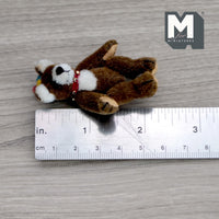 Miniature Plush Baby Bear with Toy Hat 1:12 Dollhouse Bear with Flexible Limbs 2-3/4 inch tall (from WMB) - H047