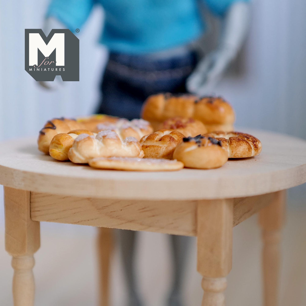 1:12 Scale Miniature Assorted Bakery Buns, Set of 11, DIY Dollhouse Supply (resin) (A)