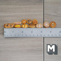 Assorted Miniature Buns 1:12 Scale Dollhouse Food Bakery Breads Set of 11 Pieces (resin) (A) - E058