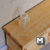 Miniature Glass Vase 1:12 Scale Water Bottle Dollhouse Supplies Decoration 1-1/8 inch tall (clear) (Z)