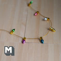 1:12 Scale Miniature Light Bulb Beads Chain with Gold String, Non Working, Cut to Length, 12 inch long