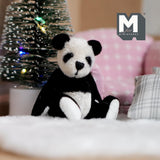 Miniature Panda Plush Doll 1:12 Dollhouse Panda Doll with Flexible Limbs 2-5/8 inch tall (from WMB) (tall) - H047