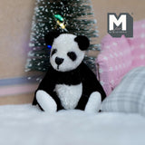 Miniature Panda Plush Doll 1:12 Dollhouse Panda Doll with Flexible Limbs 2-5/8 inch tall (from WMB) (tall) - H047