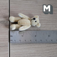 Miniature Plush Bear 1:12 Dollhouse Bear with Flexible Limbs 2-3/16 inch tall (from WMB) (beige) - H047