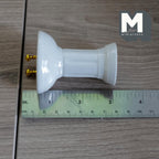 1/12スケール ミニチュア陶器製ペデスタルシンク ゴールドの蛇口付き、高さ3インチ、DIYドールハウス用素材（ホワイト）