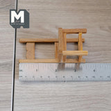 Miniature Open Back Dining Chair 1:12 Scale Dollhouse Furniture Wood Chair 3-1/2 inch tall (brown) - K022