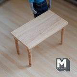 Dollhouse Dining Table 1:12 Scale Miniature Prep Table Dinner Table Breakfast Table 4-7/16 inch long (wood) - K022