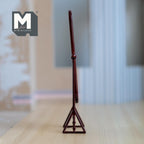 Miniatura in scala 1:12 specchio psiche a figura intera, ovale, supporto basculante, alto 5-3/16 inch, accessori fai da te per casa delle bambole (metallo) (marrone)