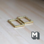 1:12スケール ミニチュア装飾付き額縁 2個セット 高さ約2.9cm ドールハウス用DIY素材（ゴールド）
