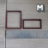 1:12 Dollhouse Supplies decoration miniature paint / photo metal frame set of 2 (brown) - A024