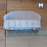 Miniature Fabric Cloth Couch 1:12 Scale Dollhouse Furniture Cabriole Sofa 5-7/16 inch long (blue) - K031