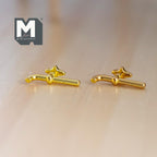 1:12 Scale Miniature Metal Dollhouse Faucet, Set of 2, 1/2 inch long (gold)