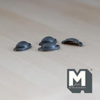 1:12 Scale Miniature Gray Half Moon Cabinet Pulls, Set of 4, 3/8 inch