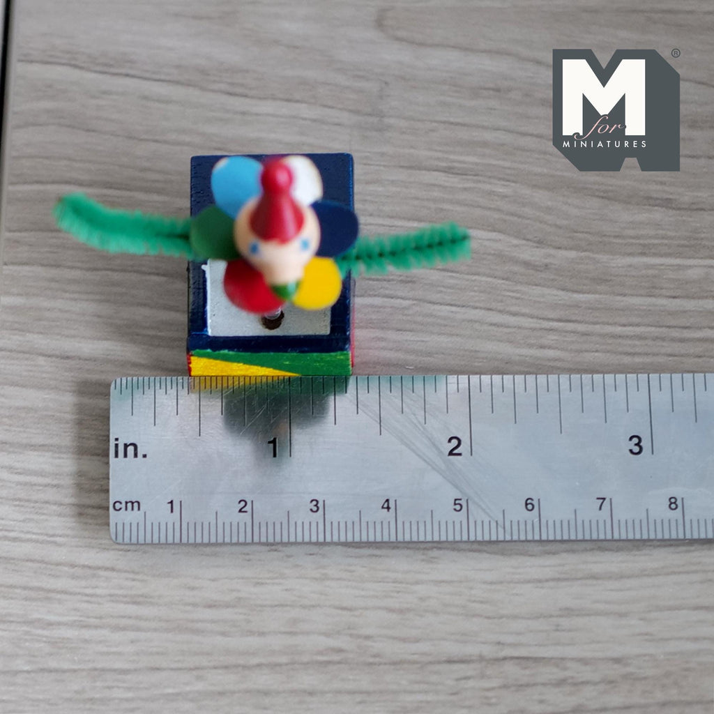 Dollhouse Miniature Jester in the Box 1:12 Scale Clown Box - G061