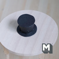 Miniature Round Top Hat 1:12 Scale High Hat Cylinder Hat 3/4 inch tall (black) - C045