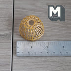 1:12 Scale Miniature Bamboo Woven Pendant Light Shade, Ceiling Lamp Cover, Requires Installation, 1-9/16 inch dia., Dollhouse Craft Supply