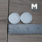 1:12 Scale Miniature Ceramic Round Plates, Plain, Set of 2, 1-3/16 inch dia., DIY Dollhouse Supply (light blue)