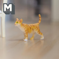 Miniature Standing Tabby Cat 1:12 Scale Animal (cast resin) - C034