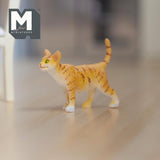 Miniature Standing Tabby Cat 1:12 Scale Animal (cast resin) - C034