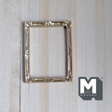 Miniature Ornate Picture Frame 1:12 Scale Dollhouse Gold Picture Frame Rectangular 2-3/16 inch tall (resin) - A087