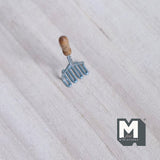 Miniature Potato Masher 1:12 Scale Dollhouse Hand Spud Masher with Wood Handle 1-1/8 inch long (metal) - F049