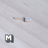 Miniature Cleaning Brush 1:12 Scale Dollhouse Scrub Brush 1-1/8 inch long (wood) (white bristles) - F049