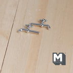 1:12 Scale Miniature Chrome Dollhouse Faucets, Set of 2, 1/2 inch long (silver)