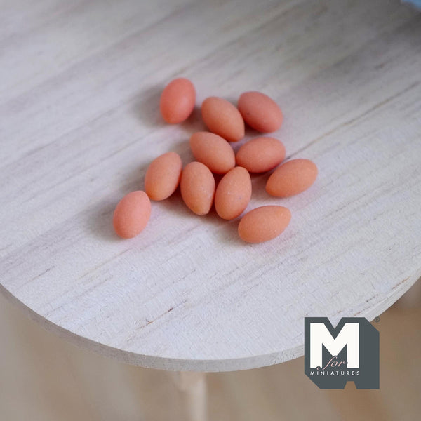 Miniature Eggs 1:12 Scale Chicken Eggs Set of 10 (resin) (non edible) - E032