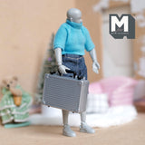 Miniature Aluminum Style Briefcase 1:12 Scale Dollhouse Decoration Suitcase 1-7/8 inch long (plastic) - C043