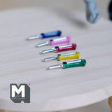Miniature Retracting Knifes 1:12 Scale Cutter Utility Knife Cutting Knifes Set of 5 , 11/16 inch long (metal) (non working) - G065