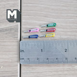 Miniature Retracting Knifes 1:12 Scale Cutter Utility Knife Cutting Knifes Set of 5 , 11/16 inch long (metal) (non working) - G065