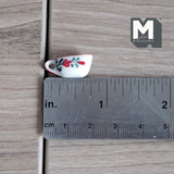 Dollhouse Supplies Cream Boat Milk Cup Milk Pot Sauce Pot 1:12 Scale Miniature Ceramic Sauce Pot 13/16 inch long (red) - A040