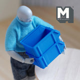 Dollhouse Miniature Stackable Bins 2 Piece Set Style Blue