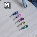 Miniature Retracting Knifes 1:12 Scale Cutter Utility Knife Cutting Knifes Set of 5 , 11/16 inch long (metal) (non working) - G065