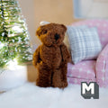 1:12 Scale Miniature Plush Teddy Bear, Jointed Arms and Legs, 2-1/2 inch tall, DIY Dollhouse Supply (brown)