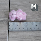 Miniature Plush Bear Doll 1:12 Scale Dollhouse Supplies Baby Room Decoration Adjustable Arms and Legs 1-5/8 inch tall (pink) - G025