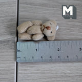 Miniature Plush Bear Doll 1:12 Scale Dollhouse Supplies Baby Room Decoration Adjustable Arms and Legs 1-5/8 inch tall (light brown) - G025