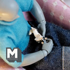Miniature Cuddling Kitten Up Side Down 1:12 Scale Dollhouse Cat 7/8 inch long (resin) (A) - C048